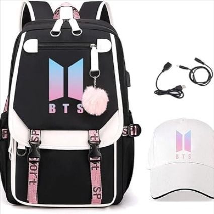 通用 BTS Backpack, K-pop Casual Backpack Black Laptop Backpack, Suitable for Students 11.8 in * 8.26 in * 17.3 in Bts Backpack, Black Laptop, Bts Fans, Casual Backpack, Laptop Backpack, Black Backpack, School Work, Everyday Fashion, Laptop