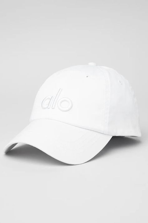 Off-Duty Cap - Bright White/White | Alo Yoga Dad Cap, Ballet Pink, Logo Set, Dad Caps, Back Women, Shopper Tote, Alo Yoga, Velcro Straps, White White