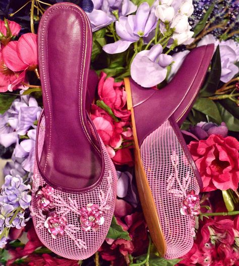 Product image of VIOLET Chinese Slipper Heels Chinese Heels, Chinese Slippers, Shoe Wedges, Slipper Heels, Chinese Shoes, Dream Summer, Tunnel Vision, Summer Heels, Bridesmaid Shoes