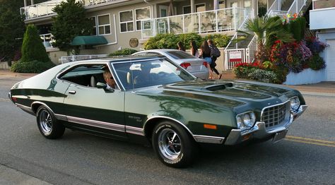 1972 Ford Gran Torino Sport Grand Torino, Ford Torino, Ford Classic Cars, Ford Fairlane, Sweet Cars, Mustang Cars, Cars Movie, Us Cars, Pontiac Gto