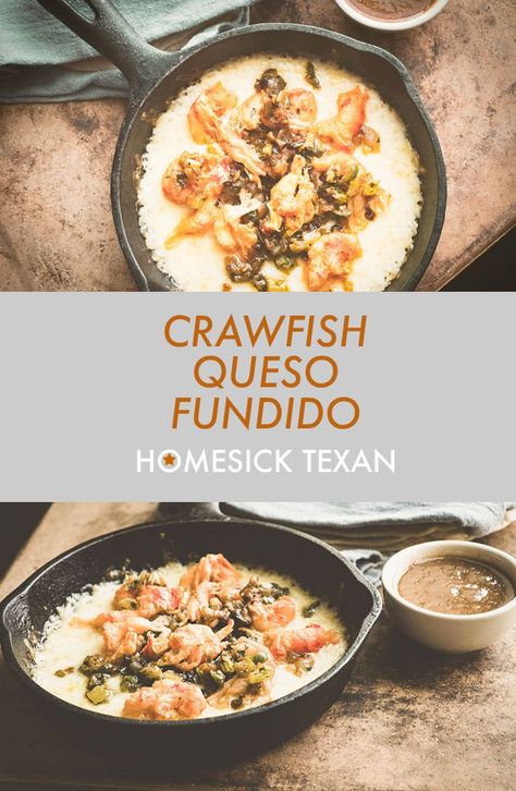 Seafood Queso Dip, Crawfish Queso Dip, Crawfish Queso, Crawfish Pie, Homesick Texan, Hot Cheese, Cajun Dishes, Queso Fundido, Making Homemade Pizza