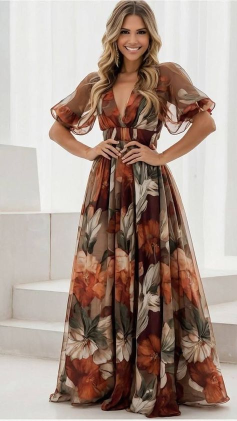 Bohemian Classy Outfit, Elegant Attire For Women, Wedding Guest Spring Outfit, Vintage Long Dresses, Classy Boho Outfits, Dress Ideas For Wedding Guest Classy, Backyard Wedding Guest Dress, Long Party Dresses Classy, Formal Boho Dress