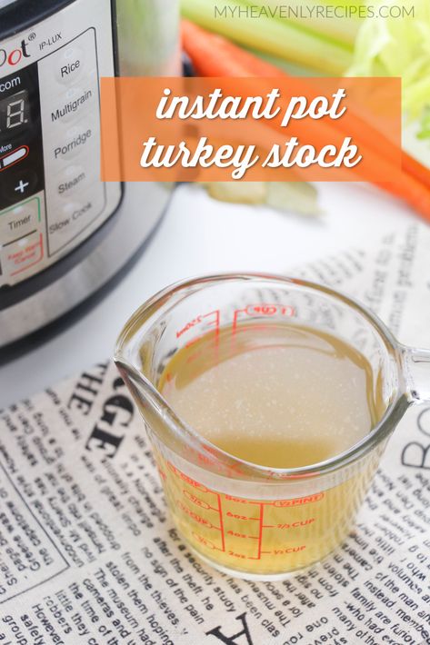 How to make turkey stock in an instant pot pressure cooker. Easy turkey broth to use for noodle soup! Use turkey carcass Instant Pot Turkey Stock, Moist Turkey Breast, Turkey Stock Recipe, Instant Pot Turkey Breast, Instant Pot Turkey, Moist Turkey, Stock Recipes, How To Make Turkey, Turkey Broth