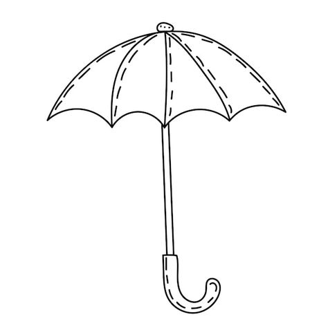 Vector umbrella doodle sketchoutline vec... | Premium Vector #Freepik #vector #umbrella-icon #umbrella #object #outline Umbrella Doodle, Umbrella Line Art, Umbrella Outline Drawing, Sketch Umbrella, Umbrella Png, Umbrella Bullet Journal, Umbrella Coloring Page, Psd Icon, Vector Photo