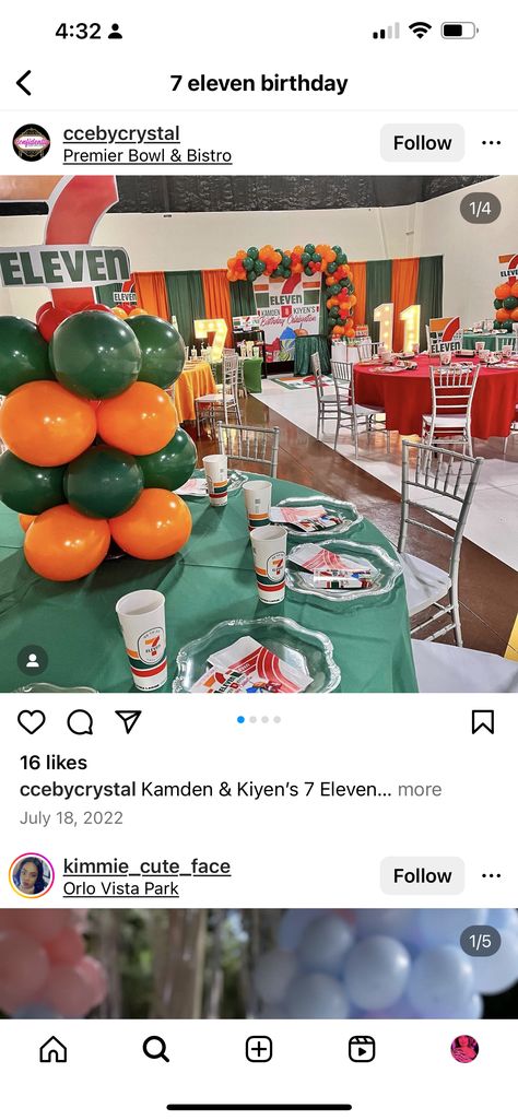 7 Eleven Theme Party Decorations, 7 Eleven Birthday Theme, 7 Eleven Party, 7/11 Themed Birthday Party, 7/11 Party Theme, 7/11 Birthday Party, 7 Eleven Birthday Party, 7/11 Birthday Theme, 7 11 Party