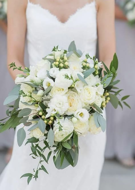 Wedding Cake Strain, Greenery Wedding Bouquet, Flowers And Greenery, Green Bouquet, Succulent Bouquet, Alabama Wedding, Arrangement Ideas, White Wedding Bouquets, White Wedding Flowers