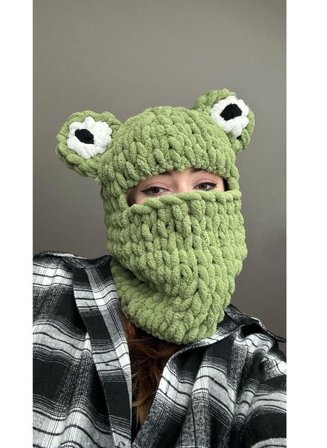 Frog Balaclava, Frog Mask, Balaclava Mask, Balaclava Ski Mask, Crochet Balaclava, Knitted Balaclava, Ear Style, Bear Ears, Ski Mask