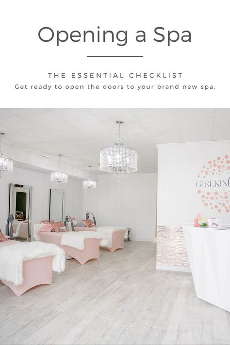 Opening A Spa: The Essential Checklist | Minerva Beauty Spa Checklist, Spa Room Ideas Estheticians, Spa Business Plan, Spa Room Ideas, Minerva Beauty, Lash Room Decor, Room Checklist, Small Spa, Salon Suites Decor