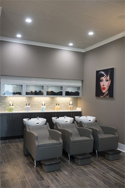 Salon Shampoo Area, Small Hair Salon, Hair Salon Furniture, Styling Chairs, Home Hair Salons, Clarksville Tennessee, Hair Salon Design, Hair Salon Interior, Salon Shampoo