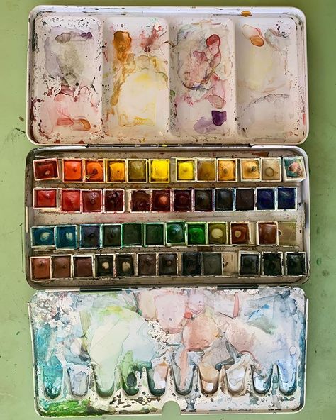 wendy macnaughton’s Instagram profile post: “ART SUPPLY POST!  A bunch of people asked what supplies I use in #drawtogether. I’ve been a little hesitant to share because this is just…” Jane Blundell, Set Aesthetic, Travel Art Kit, Artist Work, Handmade Paint, Watercolor Palette, Artist Gifts, Nature Journal, Paint Palette