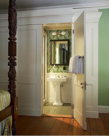 Gil Schafer, William C. Gatewood House in Charleston, SC, brilliant guest bath solution Jib Doors, Gil Schafer, Murphy Door, Deep Pantry, Secret Doors, Hidden Doors, Bookcase Door, Faux Window, Box Creative