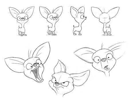 Pencil drawing for animated Chihuahua character Dog Chihuahua Drawing, Cartoon Chihuahua Tattoo, How To Draw Chihuahua, Chihuahua Sketch Drawing, Chihuahua Cartoon Illustration, Chiwawa Dog Drawing, Chihuahua Drawing Cartoon, Chihuahua Character Design, How To Draw A Chihuahua