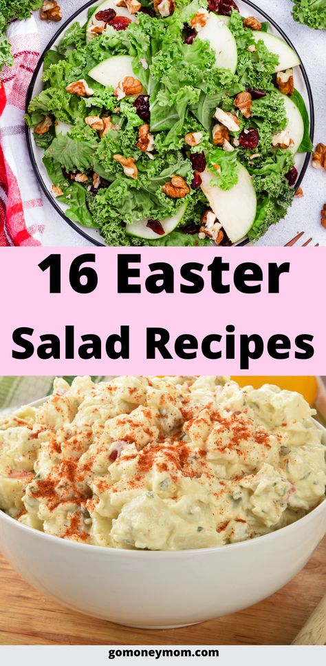 Salad To Go With Lamb, Easter Salads Green, Spring Salads For Parties Easter Brunch, Easter Salad Ideas, Salads For Easter, Easter Pasta Salad, Easter Brunch Salad, Easter Lunch Menu Ideas, Easter Ham Dinner