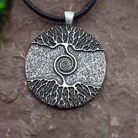 'As Above... So Below' Pendant Necklace [Silver] Silver Earrings Outfit, Life Spiral, Necklace Tattoo, As Above So Below, Spiral Pendant, Talisman Jewelry, Pendant Necklace Silver, Special Necklace, Black Rope