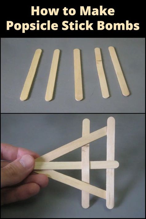 DIY Popsicle Stick Bombs: Transform simple craft sticks into an explosive chain reaction! 🔥 Learn the step-by-step process now. Popsicle Stick Stem Activities, Things To Make Out Of Popsicle Sticks, Stem Activities With Popsicle Sticks, Wooden Skill Sticks Projects, Popsicle Stick Bow And Arrow, Popsicle Stick Trebuchet, Diy Popsicle, Popsicle Stick Crafts, Popsicle Sticks