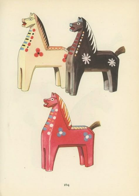 Ornament Inspiration, Toy Horses, Japanese Toys, Dala Horse, Toy Horse, Folk Fashion, Illustration Inspiration, Book Ideas, Horse Art