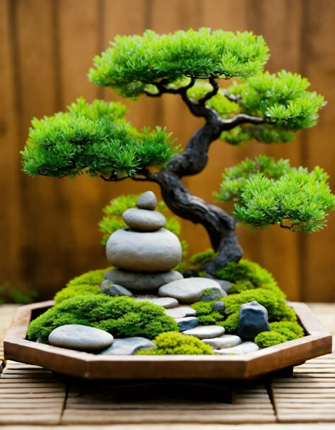 Bonsai On The Rock, Bonsai On Rock, Bonsai Tree Home Decor, Forest Bonsai Style, Dawn Redwood Bonsai, Bonsai Styles, Japan Garden, Bonsai Garden, Bonsai Tree