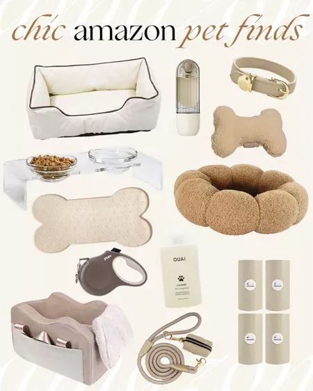 Dog Grooming Kit, Neutral Dog Aesthetic, Cute Dog Essentials, Amazon Pet Finds, Things For Puppies, Puppy Stuff Accessories, Aesthetic Dog Supplies, Cute Dog Stuff, Dog Essentials Products