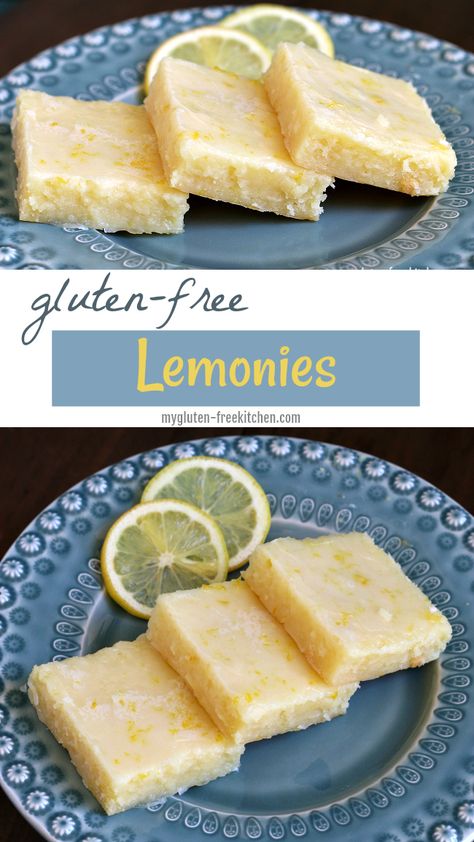 Romantic Desserts, Lemon Brownies, Gluten Free Brownies, Gf Desserts, Gluten Free Sweets, Gluten Free Foods, Gluten Free Treats, Gluten Free Eating, Gluten Free Recipes Easy