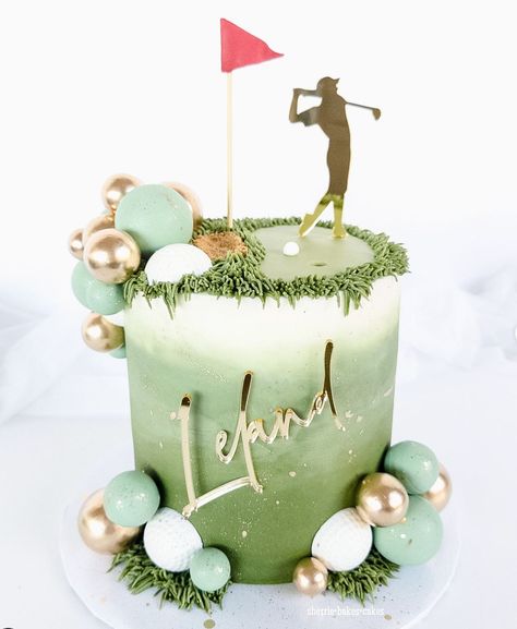 Golf Cake Theme, Golf Birthday Cake For Women, Mens Golf Birthday Cake, 30th Golf Birthday Cake, Birthday Cake For Golfer, Golf Themed Birthday Cakes For Men, Golf Cake Design, Birthday Cake Golf Theme, 40th Birthday Cakes For Men Golf