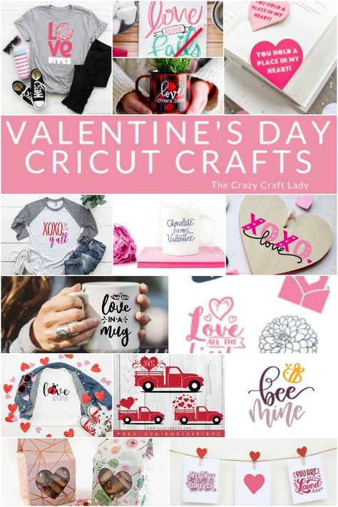 14 Fabulous FREE Valentine Cut Files - The Crazy Craft Lady Valentine's Cricut Projects, Cricut Craft Ideas, Cricut Valentine Ideas, Valentine Cricut, Cricut Valentines Projects, Cricut Valentine, Cadeau St Valentin, Valentine Svg Files, Valentine's Day Crafts