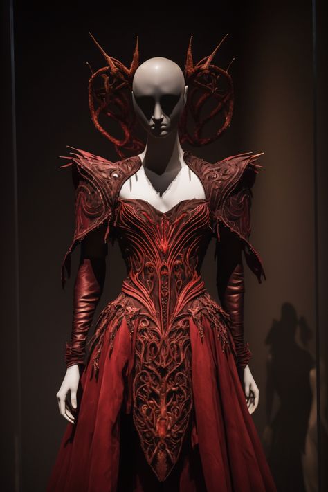 Aries zodiac sign inspired gown Aries Costume, Mythical Outfits, Aries Dress, Concept Outfits, Vampire Ball, Queen Gown, Demon Aesthetic, Costume Inspirations, Fantasy Realm