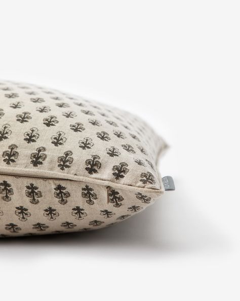 With a classic and intricate pattern, the Downing Pillow Cover brings detailed design and a simple palette to your pillow vignettes. Its double sided block-printed pattern boasts of its craftsmanship, while the linen material is timeless and comfortable. Large Pattern Pillow, Small Pattern Pillow, Studio Mcgee Target Throw Pillows, Pillows Studio Mcgee, Mcgee And Co Pillow, Studio Mcgee Pillows, Mcgee And Co Pillows, Pillow Cover Ideas, Block Print Pillows