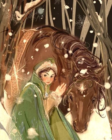 Winternight Trilogy, Book Fanart, Pretty Drawings, Fairytale Art, Christmas Drawing, Nightingale, Art Sketch, Fan Book, Art Instagram