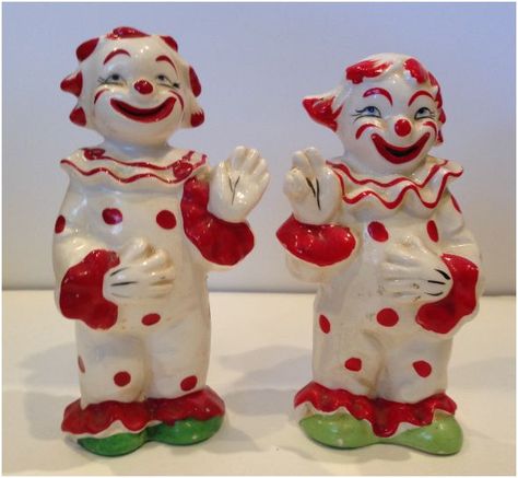 Salt N Peppa, Salt N Pepper, Send In The Clowns, Vintage Clown, Exotic Animals, Salt Shaker, Salt And Pepper Set, Salt And Pepper Shaker, Salt And Pepper Shakers