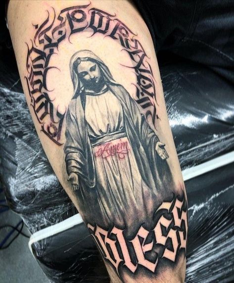 Half Sleeve Tattoos Drawings, Mexican Art Tattoos, Gangsta Tattoos, Head Tattoo, Religious Tattoo, Muster Tattoos, Jesus Tattoo, Chest Piece Tattoos, Delicate Tattoo