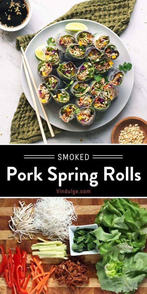 Spring Rolls Recipe Shrimp, Fresh Spring Rolls Recipe, Pork Spring Rolls, Summer Rolls Recipe, Leftover Pulled Pork, Shrimp Spring Rolls, Recipe Shrimp, Pulled Pork Leftovers, Fresh Spring Rolls