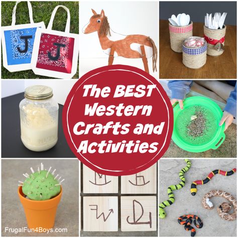 Western Crafts For Kids, Crafts For Birthday Parties, Western Activities, Crafts For Birthday, Rodeo Crafts, Wild West Activities, Wild West Crafts, Wild West Games, Diy Western