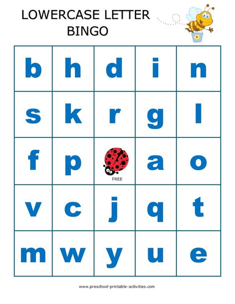 printable preschool bingo games Letter Bingo, Preschool Bingo, Goals Activities, Education Assistant, Alphabet Wall Cards, Games For Preschoolers, Sounds Activities, Alphabet Bingo, Letter Recognition Games