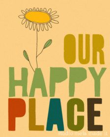 Typography in Prints & Posters - Etsy Art Our Happy Place, Raw Mango, Digital Art Poster, Chalkboard Wall, Typographic Print, Happy Art, Art Prints Quotes, Play Room, Modern Art Prints