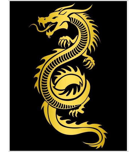 3d Dragon Tattoo, Dragon Tattoo Back, Dragon Wallpaper Iphone, Dragon Icon, Ancient Dragon, Dragon Images, 3d Cnc, Golden Dragon, Dragon Illustration