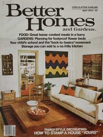 Better Homes & Gardens April 1979 Magazine Better Homes And Gardens Magazine, Small Hall, Building A Garage, Round Furniture, Bed Plans, Create Decor, Hall Decor, Homes And Gardens, Small Mirrors