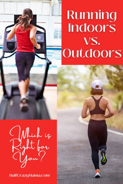 Running Indoors vs. Outdoors: Which is Right for You? Here are pros and cons of running outside and running on a treadmill. Is a treadmill better? Running Outside, Treadmill Running, Running Routine, Running On Treadmill, Outdoor Running, Sports Training, Pros And Cons, Treadmill, Fresh Air