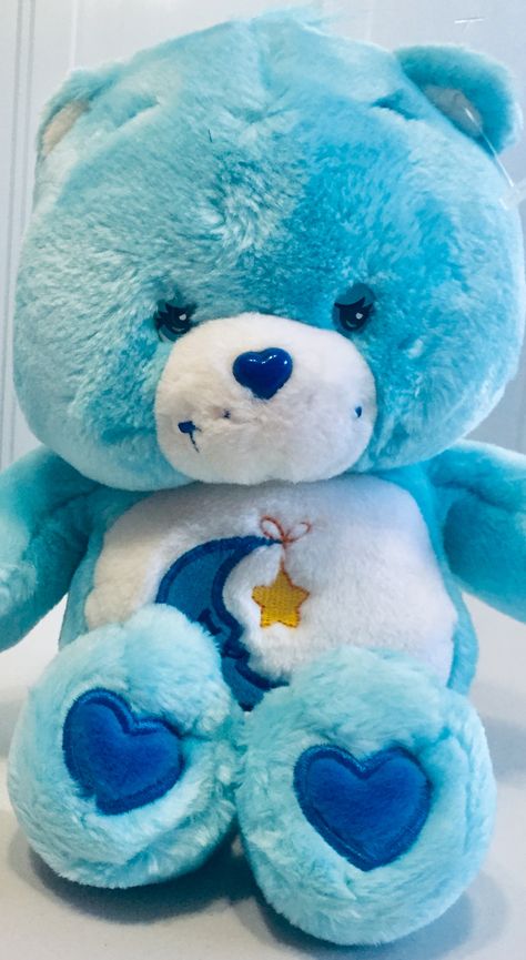 Funshine Bear, Star Photo, Childhood Nostalgia, Care Bear, Moon Star, Care Bears, Blue Moon, Color Choices, Oasis