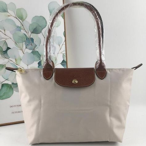 Longchamp Women's Cream and Tan Bag  M Longchamp Handbags, Tan Bag, Longchamp Le Pliage, Thank You, Tote Bag, Brand New, Handbags, Cream, Outfit Inspo