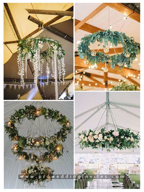 Diy Wedding Hangers, Diy Wedding Guest Book, Hanging Wedding Decorations, Wedding Ceiling, Pavilion Wedding, Wedding Chandelier, Diy Dollhouse Furniture Easy, Floral Chandelier, Diy Chandelier