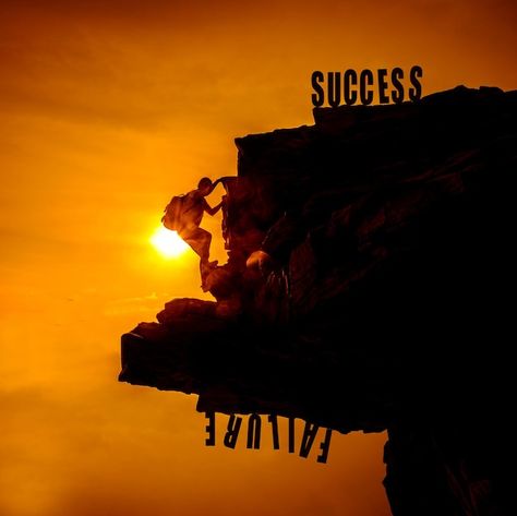 Photo success and failure concept. silho... | Premium Photo #Freepik #photo #mountain-climbing #climbing #achievement #success-concept Success Words, About Success, The Cliff, Success And Failure, Buddha Quotes, Knowledge Quotes, Beautiful Landscape Wallpaper, Landscape Wallpaper, Premium Photo