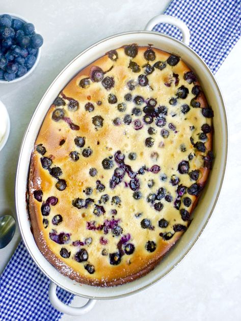 Dessert With Fresh Blueberries, Blueberry Cloufutis, Cloufuti Recipe, Blueberry Clafoutis, Dessert Blueberry, Blueberry Lemon Scones, Clafoutis Recipes, Brunch Dessert, Classic French Desserts