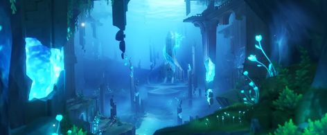 Mermaid Underwater, Underwater Wallpaper, Underwater City, Fantasy Background, Landscape Concept, Ocean Wallpaper, Fantasy Places, Uncharted, Laptop Wallpaper