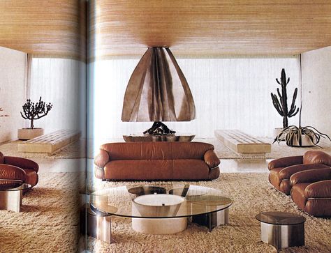 1970s Furniture, 70s Interior Design, 70s Furniture, 70s Interior, 70s Decor, Futuristic Furniture, Maison Jansen, Wood Ceiling, Retro Interior