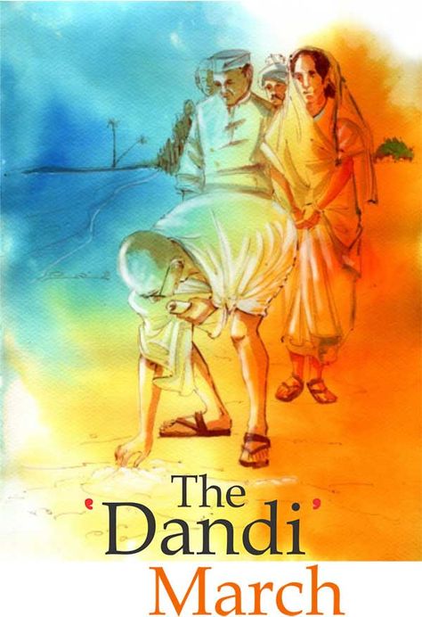 the-dandi-march Dandi March Poster, Gandhi Ji Illustration, Dandi March Drawing, Poster With Slogan, Dandi March, Drawing For Competition, Mahatma Gandhi Biography, Happy Gandhi Jayanti Images, Nature Drawing For Kids