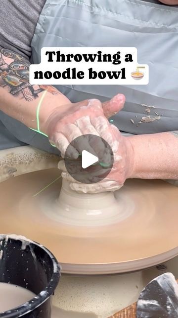 Emma Puddick Pottery on Instagram: "Carrying on my aim for this year of making a wider range of forms, yesterday I threw some noodle bowls 🍜 Whether you love a ramen or Buddha bowl or just massive portions of cereal, this size and shape is so versatile.   These will be turned a little to refine the shape around the base when they are leatherhard. Clay shrinks when it is fired (I think 10-12% in the case of the one I’m using here), so I hope my projection of their final size is about right 🤞🏼  #womeninceramics #clay #ceramics #pottery #handmade #wheelthrownpottery #wheelthrownceramics #handmadeceramics #wheelthrown #bristol #bristolmakers #emmapuddickpottery #modernceramics #ihavethisthingwithceramics #makersgonnamake #potterylove #ceramic #potteryofinstagram #potterylife  #ceramicartist Ceramic Noodle Bowl Pottery, Noodle Bowl Pottery, Ceramic Ramen Bowl Handmade, Noodle Bowls Ceramic, Pottery Ramen Bowl, Cool Ceramics Ideas, Ramen Bowl Pottery, Ramen Bowl Ceramic, Ceramic Noodle Bowl