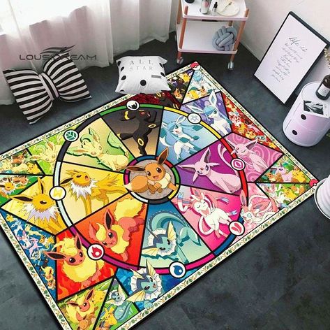 Pokemon Rug, Pokemon Bedroom, Beach Fragrance, Pokemon Decor, Pokemon Room, Pokemon Eevee Evolutions, Eevee Evolutions, Pokemon Eevee, Pokémon Stuff