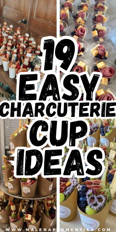 charcuterie cup ideas Individual Appetizers In A Cup, Appetizers In A Cup, Ideas For Party Food, Charcuterie Cup, Charcuterie Cones, Charcuterie Board Wedding, Individual Appetizers, Cocktail Hour Food, Charcuterie Party