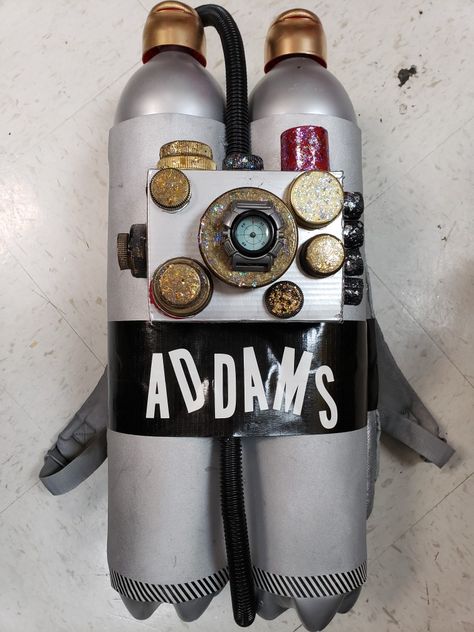 Fester's Jetpack Addams Family Musical Props, Addams Family Props, Spongebob The Musical Props, Family Props, Tech Theatre, Spongebob Musical, Pugsley Addams, Addams Family Musical, Stage Ideas