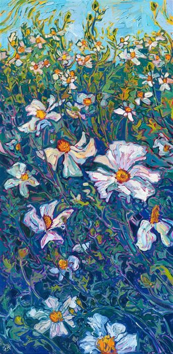 Flower Impressionist Painting, Modern Impressionist Paintings, Botanical Oil Painting, Impressionist Art Wallpaper, Impressionists Paintings, Post Modern Painting, Post Impressionist Paintings, Matilija Poppies, Aquarium Painting